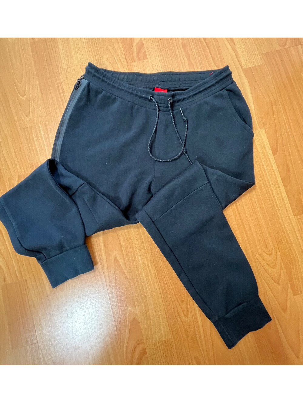 Nike Tech Fleece Joggers Mens L Black 545343-011 OG Tapered Zip Pocket Pants